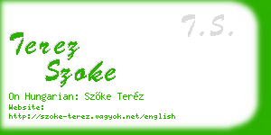terez szoke business card