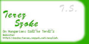 terez szoke business card